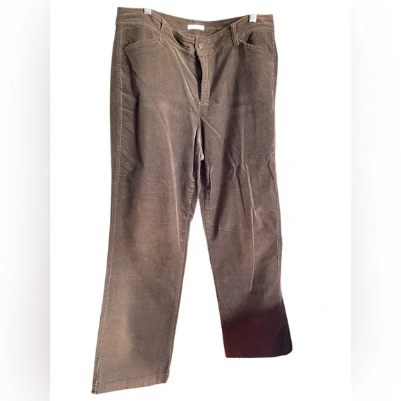 Charter Club Brown Corduroy Straight Leg Pants - Picture 3 of 3